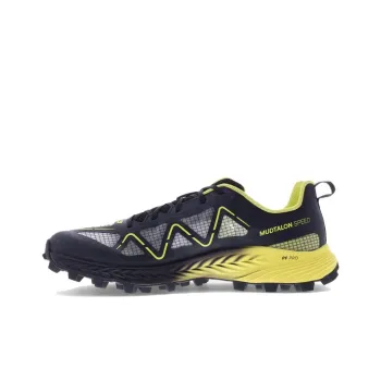 INOV-8 Cushioned Slip-Resistant Breathable Low-Top Running Shoes Men's Black Yellow