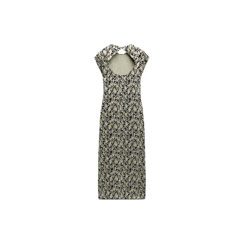 ZARA Short-Sleeved Dresses Women's Oil Blue-1