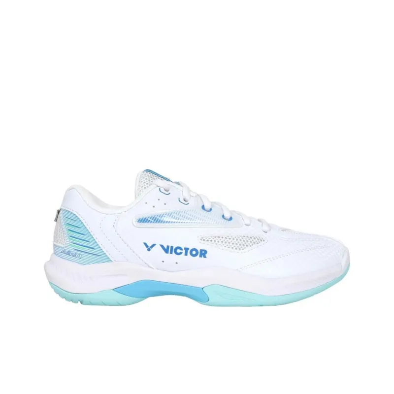 VICTOR Cushioning Breathable Badminton Shoes Unisex White Blue-2