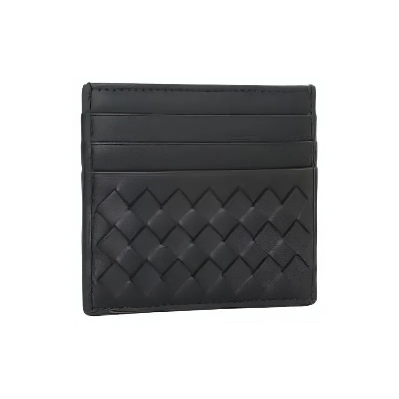 Bottega Veneta Intrecciato Card Case Black-2