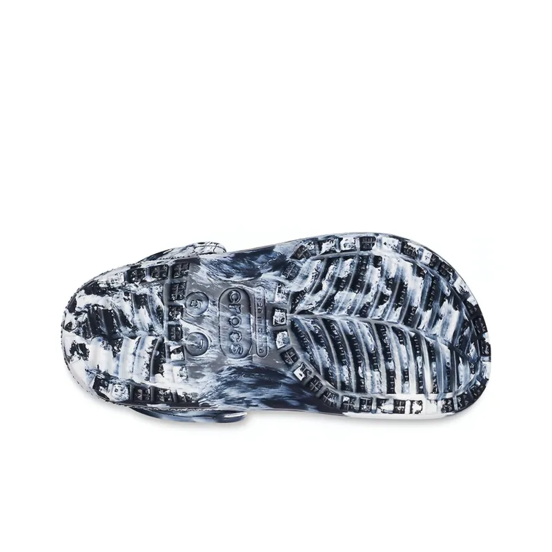 Crocs Beach Marble Unisex Black White Sandals 'Black White'-4