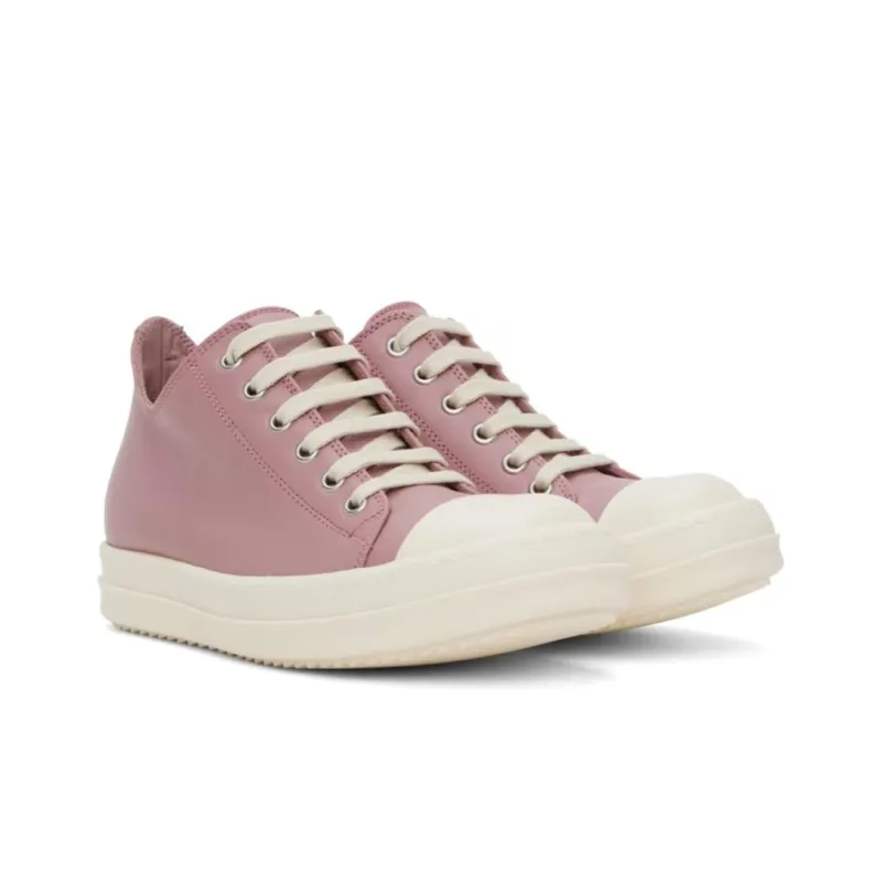 RICK OWENS Lace-up Leather Sneakers-2