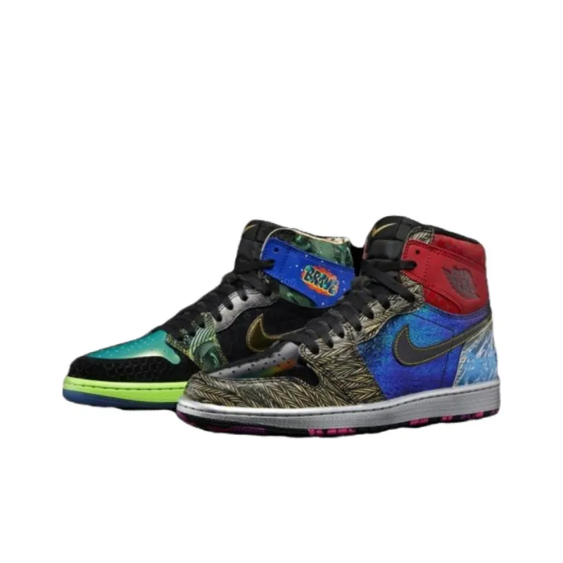Jordan Air Jordan 1 Vintage Basketball Shoes Men High Top Yellow-3