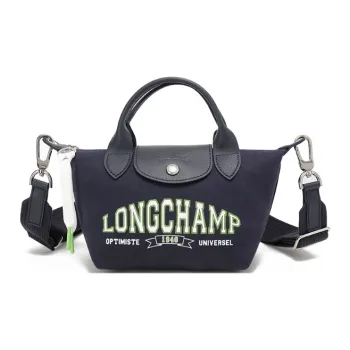 LONGCHAMP Fabric Dumpling Bag, Crossbody Handbag, Shoulder Bag Women's Marine Blue