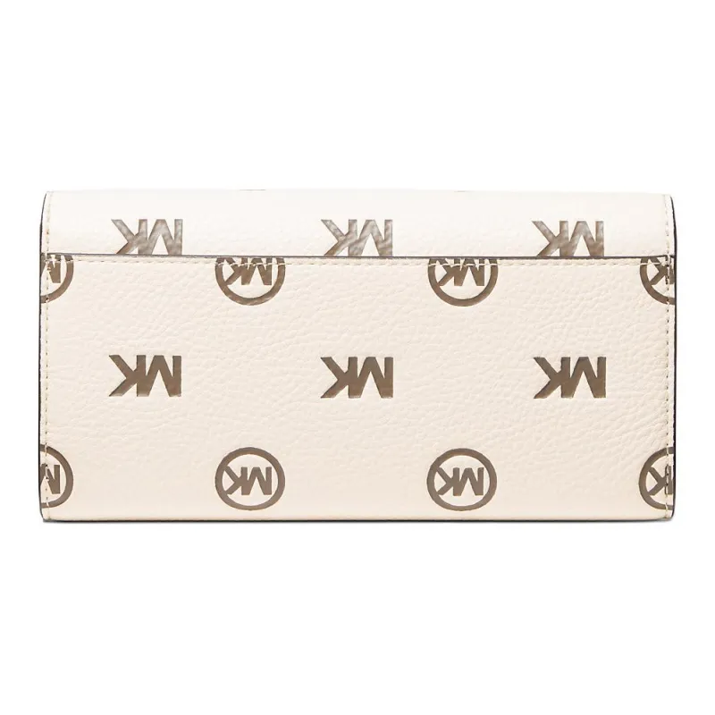 MICHAEL KORS Jet Set Travel Polyurethane Wallet Large Size Women's White-1