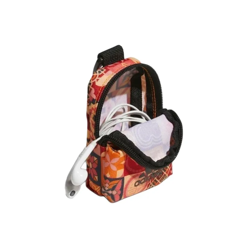 Adidas Polyester Key Pouch Storage Bag Coin Purse Mini Unisex Red-3