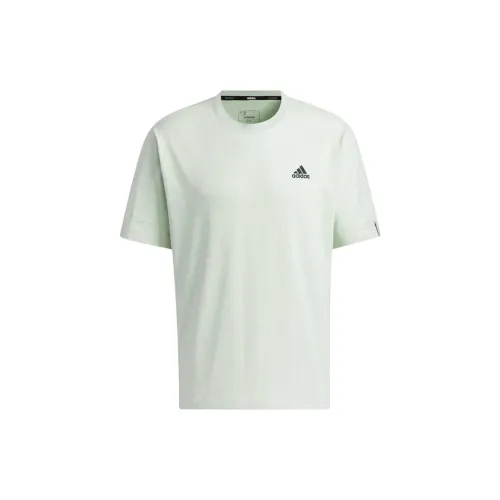 Adidas Clothing T-Shirts Men Linen Green