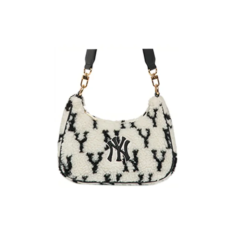 MLB Monogram Collection Polyester Combo Bag Crossbody Bag Shoulder Bag Regular Women's Black White-1