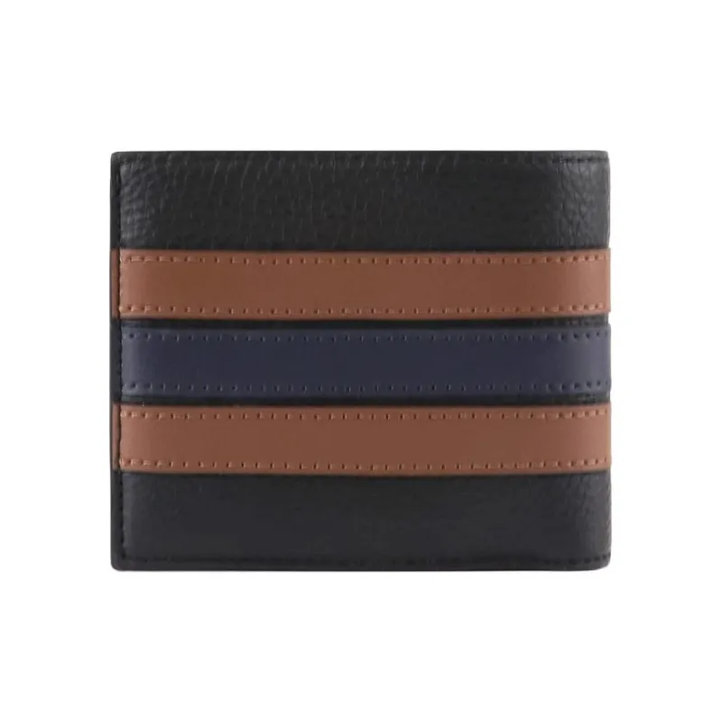 COACH 3 IN 1 Wallet Leather Wallet Men's Black & Brown-4