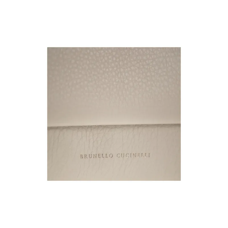 Brunello Cucinelli Logo Printed Chain Linked Crossbody Bag-4