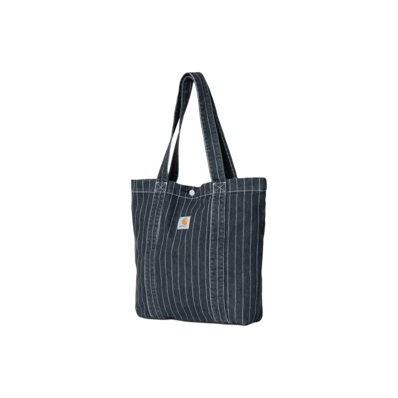Carhartt WIP Cotton Tote Bag, Shopping Bag, Shoulder Bag, Handbag Men's Black & White-1