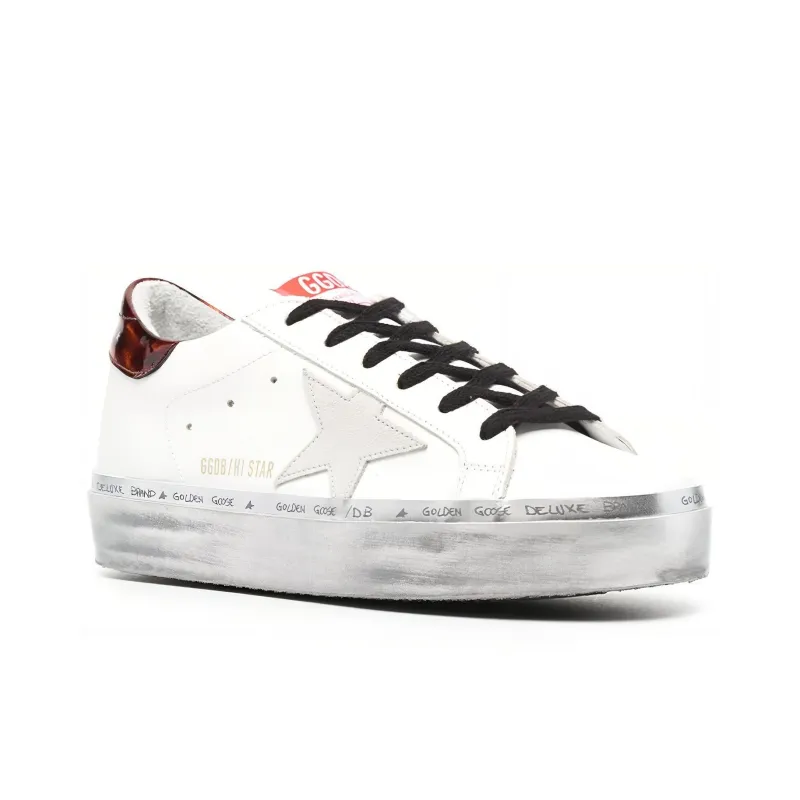Golden Goose Hi Star Stylish Skateboarding Shoes Women's White-2