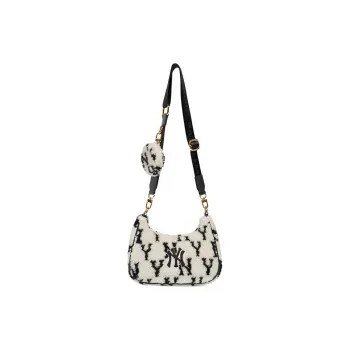 MLB Monogram Collection Polyester Combo Bag Crossbody Bag Shoulder Bag Regular Women's Black White