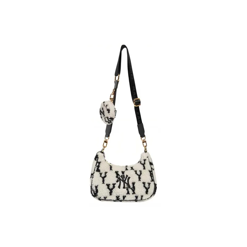 MLB Monogram Collection Polyester Combo Bag Crossbody Bag Shoulder Bag Regular Women's Black White-0