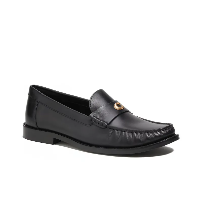 COACH Logo-plaque Leather Loafers-2