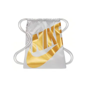 Nike Heritage Fabric Gym Bag Backpack Regular Unisex White Gold