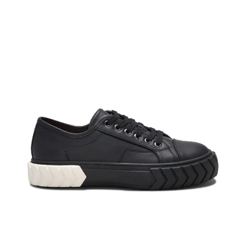 Both Tyres Anti Slip Wear Resistant Low Top Canvas Shoes Men's Black White-1