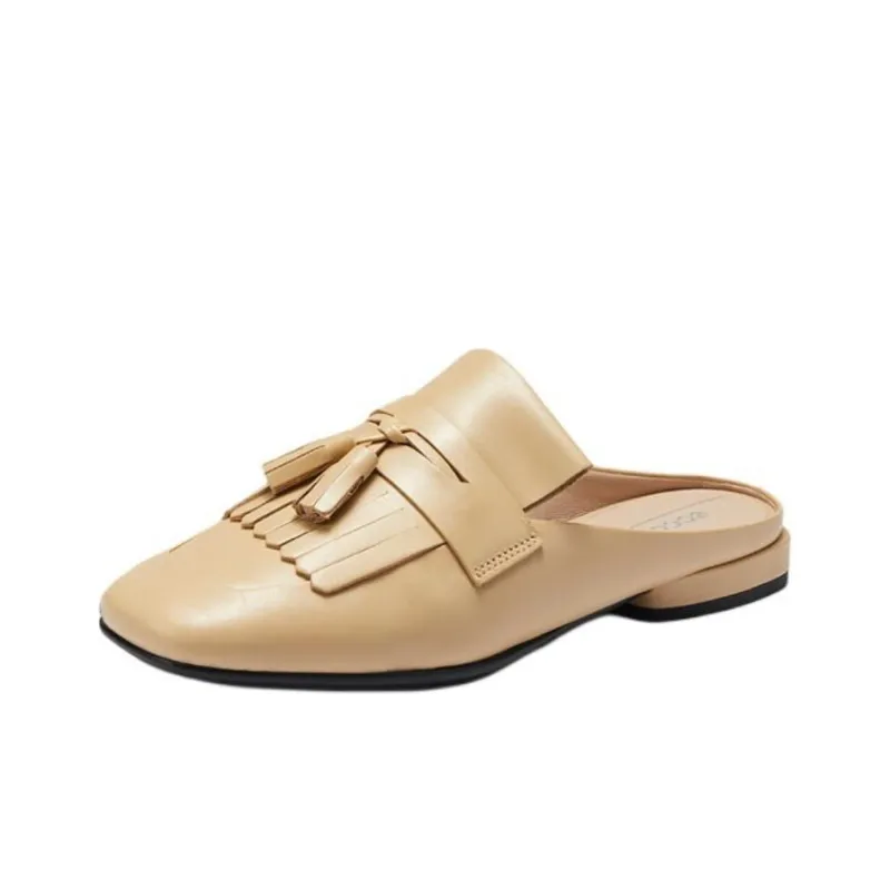 Ecco Wrap toe Slippers Women's Beige-2