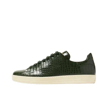 TOM FORD Warwick Crocodile embossed Leather Sneakers