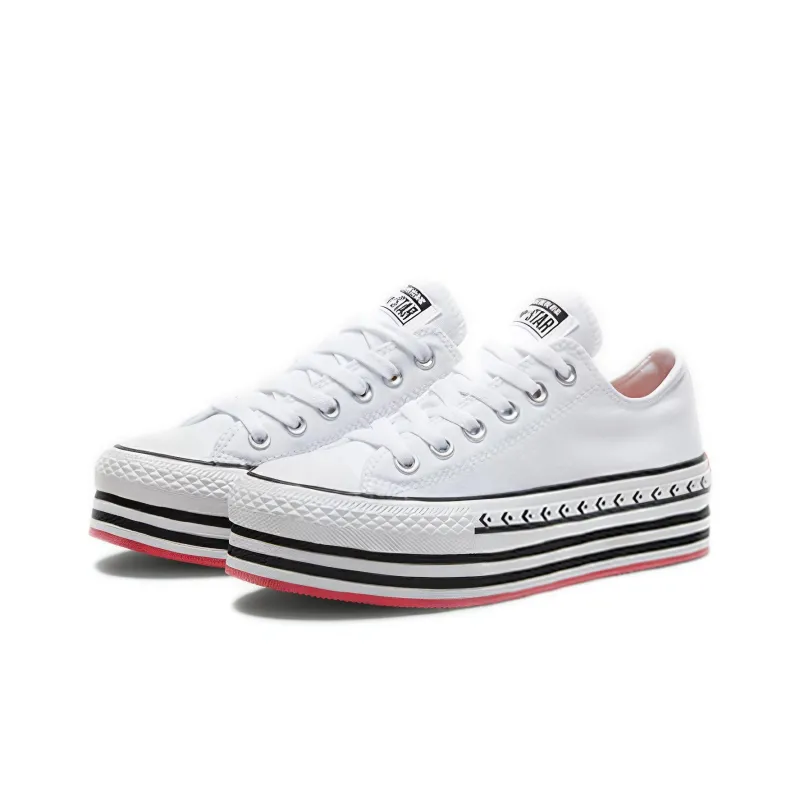 Converse Women's Chuck Taylor All Star Platform Layer Low 'Logo Play White' Women's-2