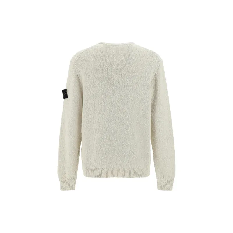 STONE ISLAND Compass-Badge Textured Crewneck Jumper-1