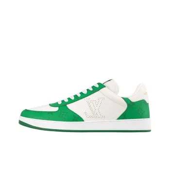 LOUIS VUITTON Rivoli Low Top Skateboard Shoes Men's White Green