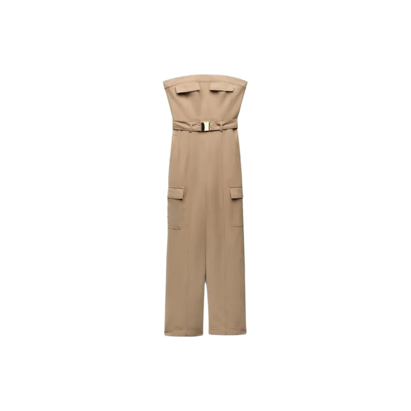 ZARA Jumpsuits Women's Tan-1