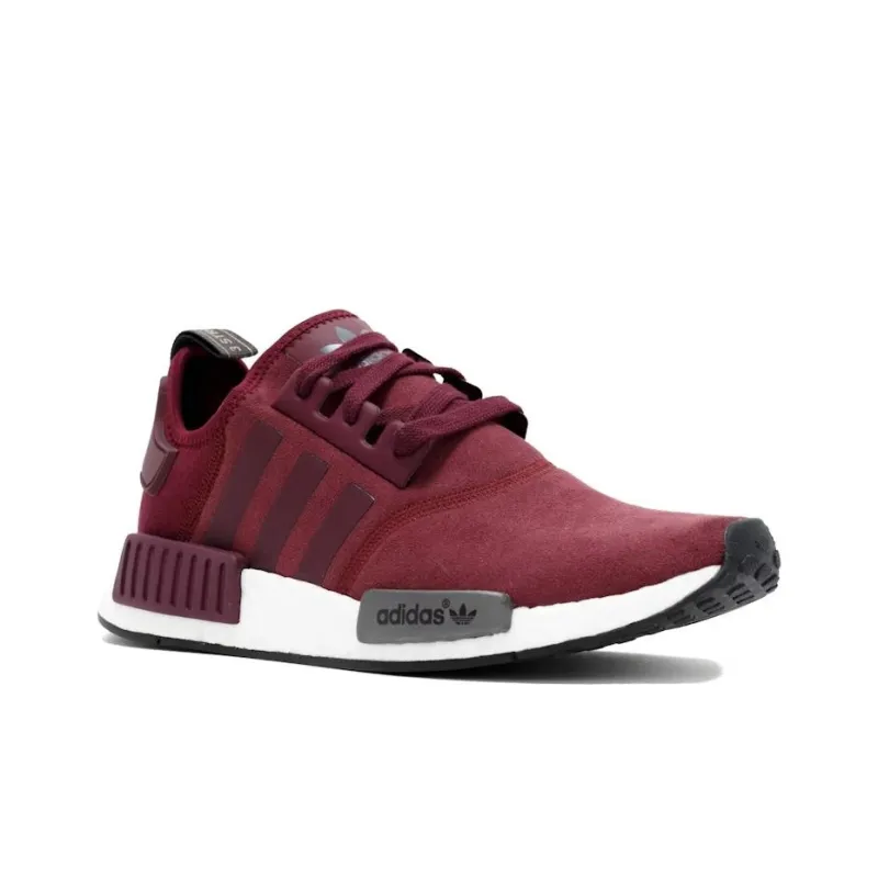 Adidas Nmd R1 Maroon Suede Women's-2