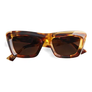 Bottega Veneta Rectangular Sunglasses Women's Tortoiseshell