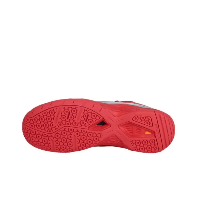 VICTOR Cushioned Slip Resistant Low Top Badminton Shoes Unisex Red White-3