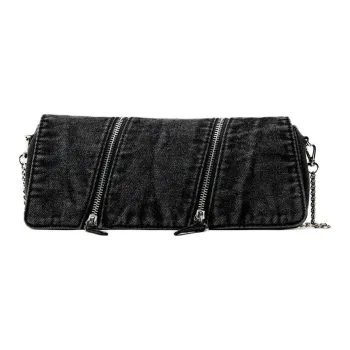 ZARA Polyurethane Shoulder Bag Crossbody Bag Medium Size Women's Denim Blue
