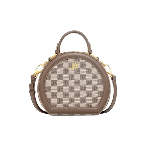 JANE DANCE PVC Semi-Circle Bag Shoulder Bag Crossbody Bag Handbag Small Size Women's Light Brown