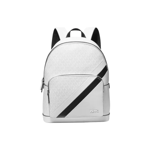MICHAEL KORS Coated Canvas Backpack Men's White & Black