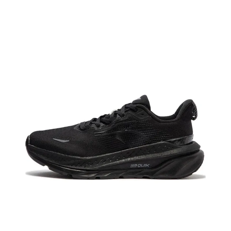 361° Red Flame 3 Anti Slip Wear Resistant Low Top Running Shoes Women's Black Gray-0