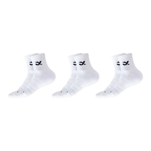 PANHIGH 3팩 세트 화이트+화이트+화이트 남녀공용 크루 삭스