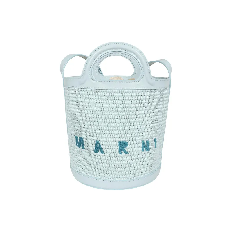 MARNI Cotton Bucket Bag, Shoulder Bag, Crossbody Bag, Handbag Mini Women's Light Mint-0