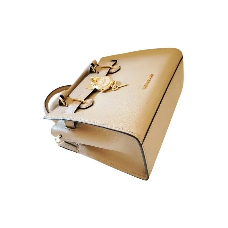 MICHAEL KORS Hamilton Series Leather Handbag Shoulder Bag Crossbody Bag Small Size Women's Brown-3