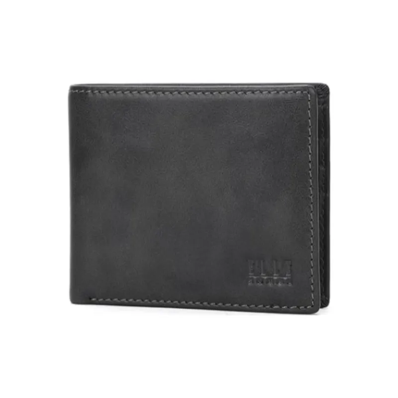ELLE HOMME Cow Leather Ticket Clip Wallet Small Size Men's Black-3