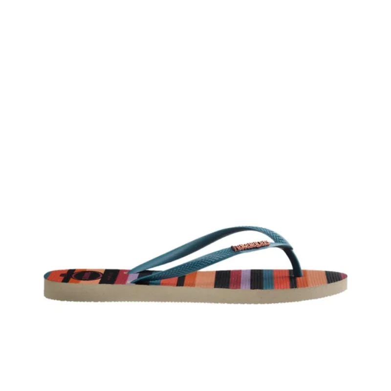 Havaianas Rubber Sole Flip Flops Women's Blue & Black-1