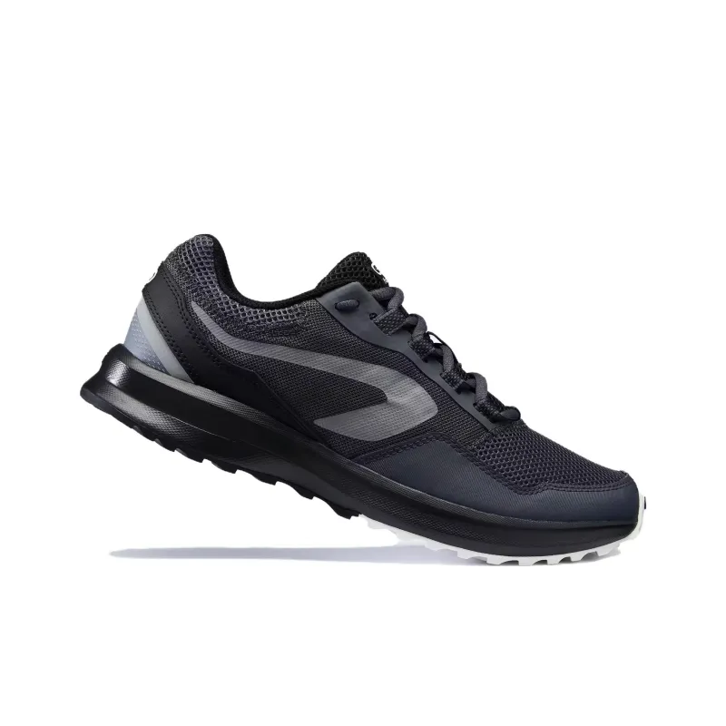 DECATHLON Run Active Slip Resistant Cushioning, Breathable, And Lightweight Low Top Running Shoes Men's Black Gray-1