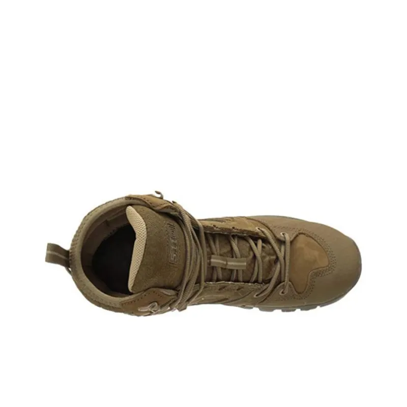 5.11 Cushioned Wear-Resistant Coverage High-Top Outdoor Shoes Men's Earth Brown-2