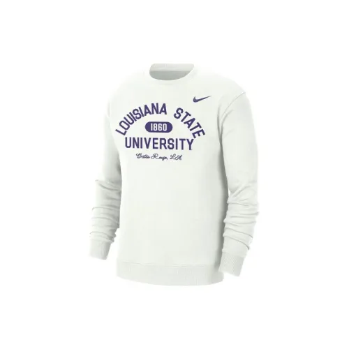 Nike LSU Sweatshirts Men Mountain Peak White