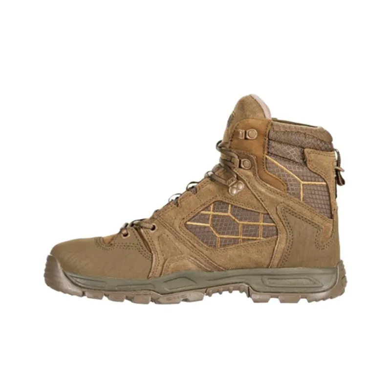 5.11 Cushioned Wear-Resistant Coverage High-Top Outdoor Shoes Men's Earth Brown-0
