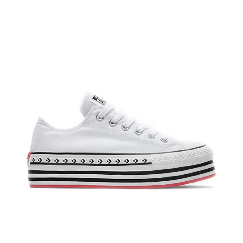 Converse Women's Chuck Taylor All Star Platform Layer Low 'Logo Play White' Women's-1