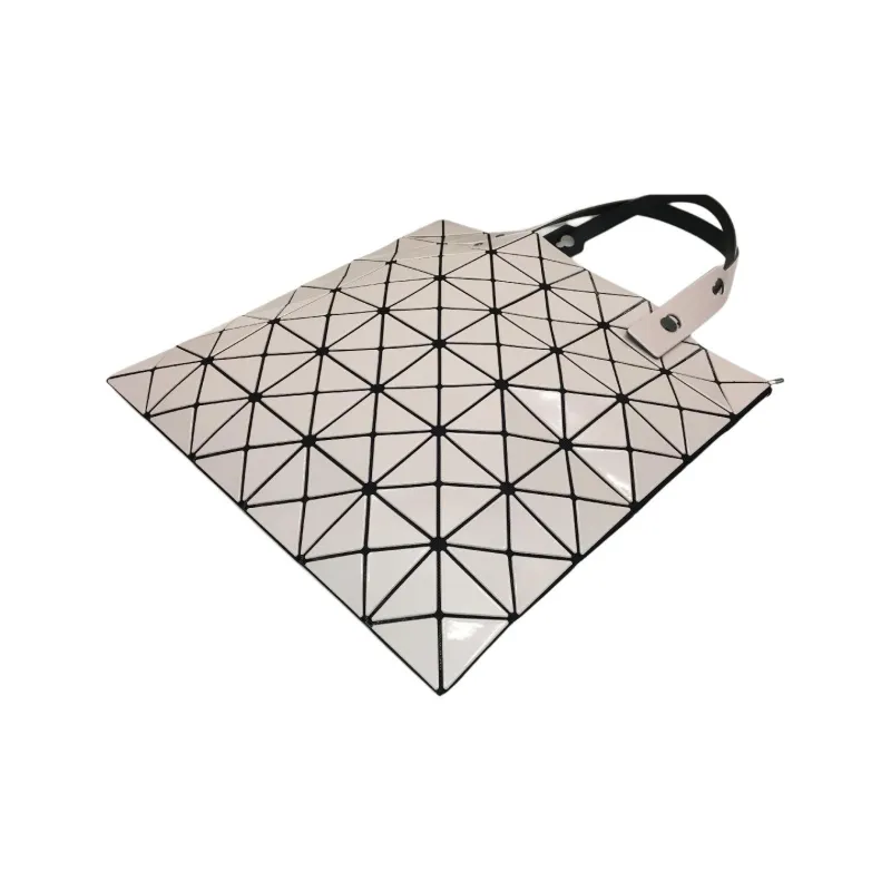 ISSEY MIYAKE PVC Tote Bag Shopping Bag Shoulder Bags Handbags Women's Beige-4