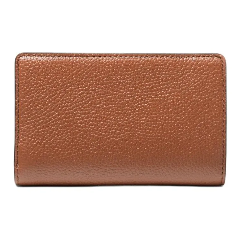 MICHAEL KORS Litchi Grain Leather Wallet Medium Size Women's Leather Brown-1
