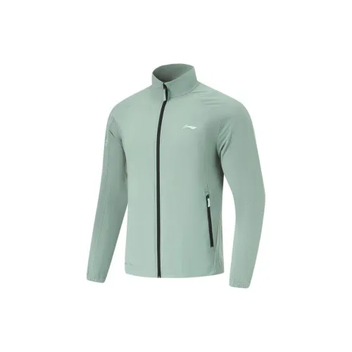 LINING Fitness Series Trench Coats Men Lake Mist Green