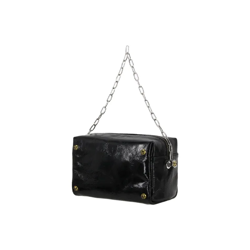 RFACTORY Cow Leather Shoulder Bag Trumpets Unisex Black-2
