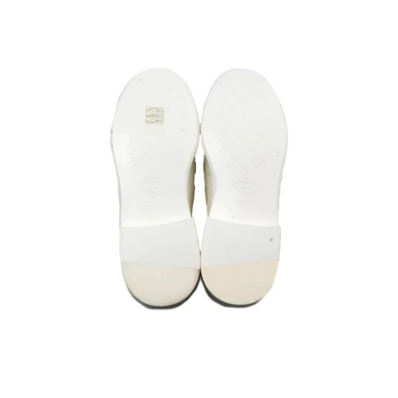 CHANEL Quilted Tab Loafers Grey Leather-4