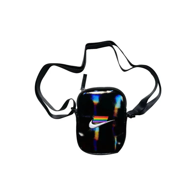 Nike Polyester Shoulder Bag, Crossbody Bag Regular Unisex Black & White-2